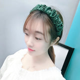 Satin Ruffled Headband Sweet Coil Hair Ornaments