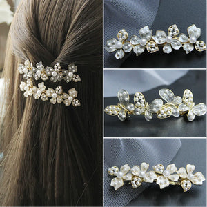 Senior Crystal Pearl Hair Clips Women Barrettes Hairpins Headwear