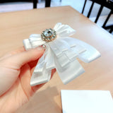 Gemstone Flower Bow Tie Brooch for Women