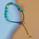 Jade Flower Zircon Pearl Bracelet Jewelry Gift for Ladies