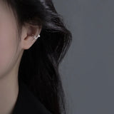 Silver Rose Ear Cuff Clip-on Earrings Jewelry Gift