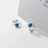 S925 Silver Turquoise Clip Earrings Women Girls Wedding Party Jewelry