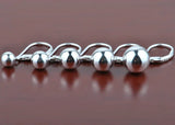 Sterling Silver Round Bead Clip Earrings for Women