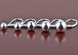 Sterling Silver Round Bead Clip Earrings for Women