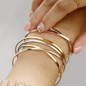 316L Stainless Steel Cuff Bangle for Women Blank Wrist Bracelet