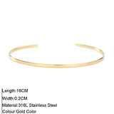 316L Stainless Steel Cuff Bangle for Women Blank Wrist Bracelet