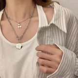 Stainless Steel Layered Choker Necklace Punk Chain