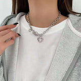 Stainless Steel Layered Choker Necklace Punk Chain