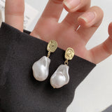Irregular Pearl Ears Clip Earrings for Women No Hole
