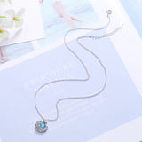 Moon Star Moonstone Necklace Pendant for Women