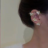 Zircon Butterfly Ear Clips for Women Wedding Party Jewelry