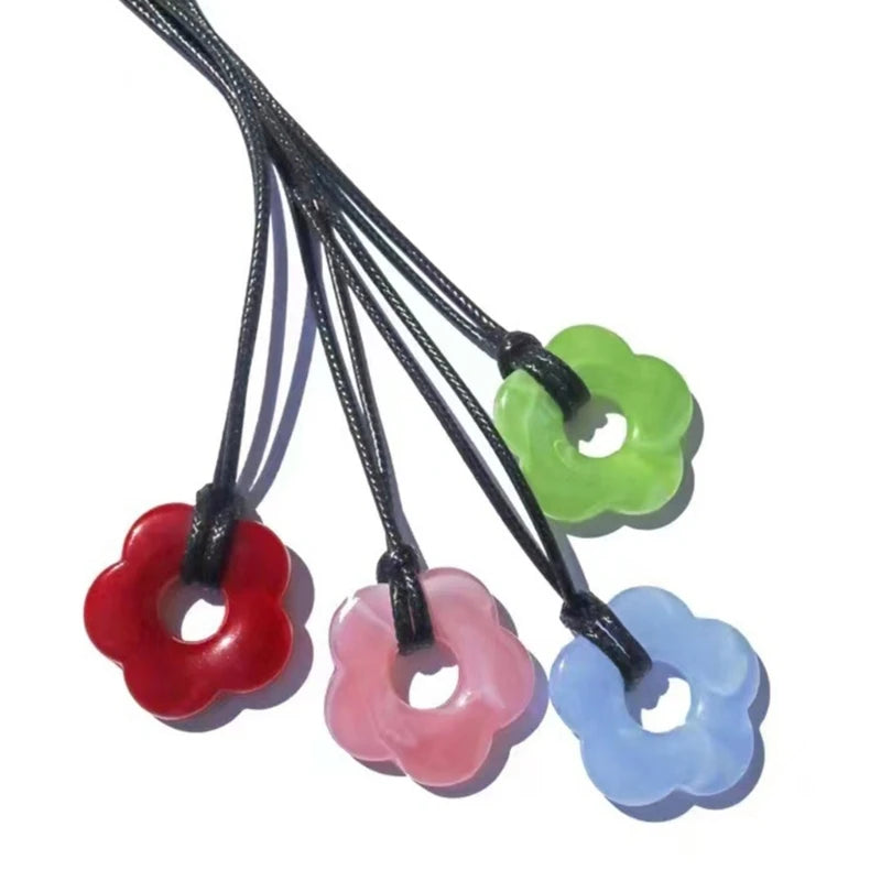 Acrylic Flower Choker Necklace - All-match Statement Jewelry