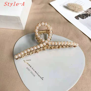 Pearl Hair Claws Rhinestone Headwear Styling Accessories