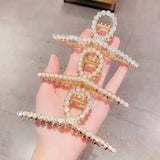 Pearl Hair Claws Rhinestone Headwear Styling Accessories