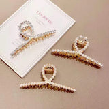 Pearl Hair Claws Rhinestone Headwear Styling Accessories