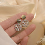Sparkling Rhinestone Zircon Stud Earrings for Women