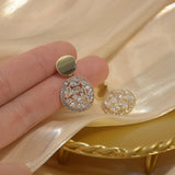 Sparkling Rhinestone Zircon Stud Earrings for Women