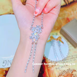 Flower Pendant Necklace with Cubic Zirconia