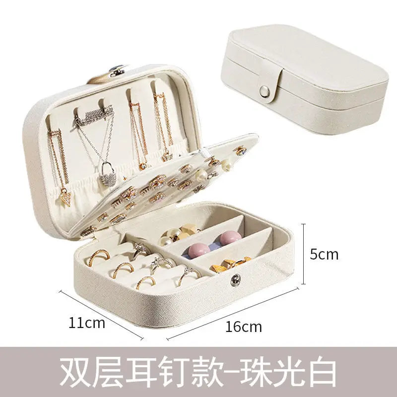 Portable Jewelry Storage Box with Fresh Style Design