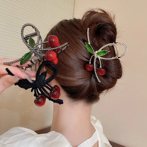 Colorful Cherry Hair Claw Clips for Women
