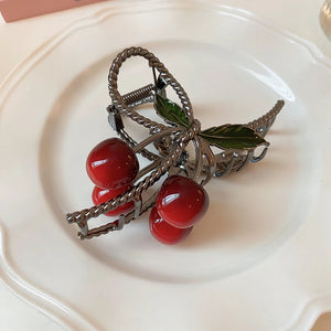 Colorful Cherry Hair Claw Clips for Women