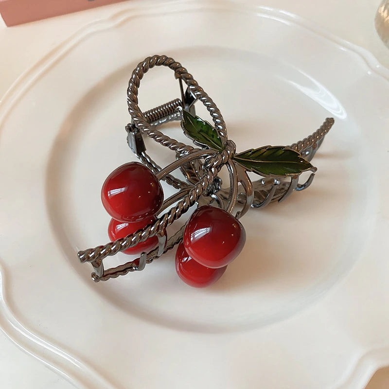 Colorful Cherry Hair Claw Clips for Women