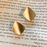 Geometric Metal Clip on Earrings for Women