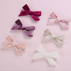 Velvet Hairpins Sweet Bow Hair Clips Classic Hair Accessory
