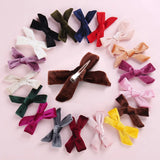 Velvet Hairpins Sweet Bow Hair Clips Classic Hair Accessory