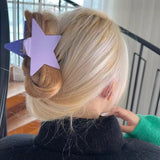 Harajuku Big Pink Purple Star Shining Powder Grab Clip