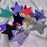Harajuku Big Pink Purple Star Shining Powder Grab Clip