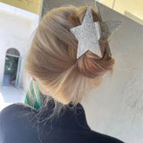 Harajuku Big Pink Purple Star Shining Powder Grab Clip