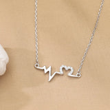 925 Silver Heart Beat Chocker Necklace with Cubic Stones