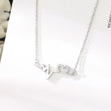 925 Silver Heart Beat Chocker Necklace with Cubic Stones