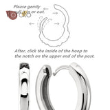 925 Sterling Silver Hoop Earrings Minimalist Jewelry