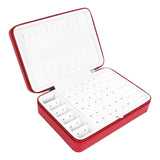 Large Leather Jewelry Box Organizer with Mirror