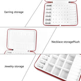 Large Leather Jewelry Box Organizer with Mirror