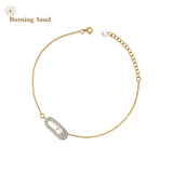 Light Temperament Zircon Pearl Inlaid Anklet for Women