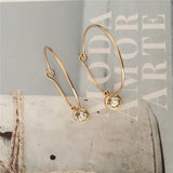 Chic Stone Charm Hoop Earrings - Ideal Gift for Girls and Moms