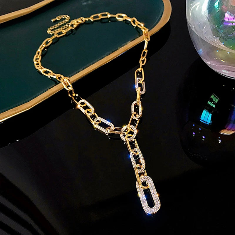 Hip-Hop Metal Chain Necklaces Gothic Jewelry