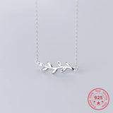 S925 Sterling Silver Women's Fresh Leaf Necklace