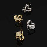 Geometric Zirconia Clip on Earrings for Women