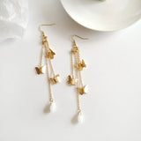 Retro Fairy Butterfly Tassel Clip-on Earrings No Piercing