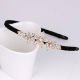 Rhinestone Bow Headband Hairpin Accessories Flannel Hair Band
