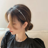 Rhinestone Headband Crystal Bow Hair Clip Wedding Jewelry