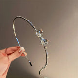 Rhinestone Headband Crystal Bow Hair Clip Wedding Jewelry