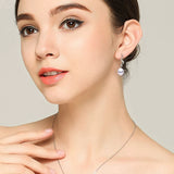 S925 Sterling Silver Spiral Pearl Earrings
