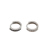 S925 Sterling Silver Diamond Circle Earrings