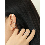 Geometric 925 Silver Ear Clip, No Hole Ear Clip