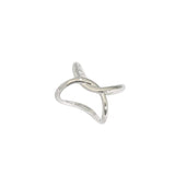Stylish X-Shaped S925 Sterling Silver Ear Clip, No Ear Hole